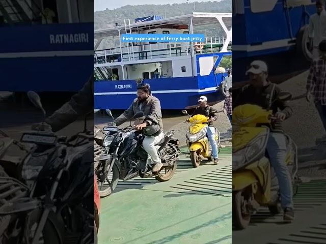 First experience of ferry boat jetty Kokan #first #boat #ferry #experience #kokan #shorts #short
