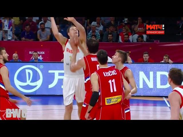 Timofey Mozgov vs Boban Marjanovic Defensive Duel, Semifinal, Eurobasket 2017