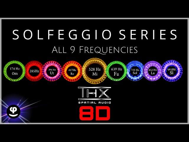 Deep Sleep Solfeggio Frequencies | 8D Audio | Black Screen | Binaural Beats