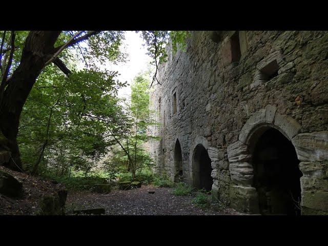 Exploring a mystical castle ruin from the middle Ages - creepy dungeon found! (full tour)