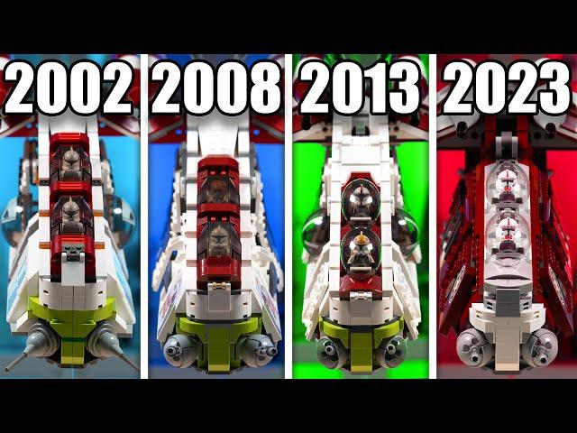 LEGO Star Wars REPUBLIC GUNSHIP Comparison! (7163, 7676, 75021, 75354 | 2002, 2008, 2013, 2023)