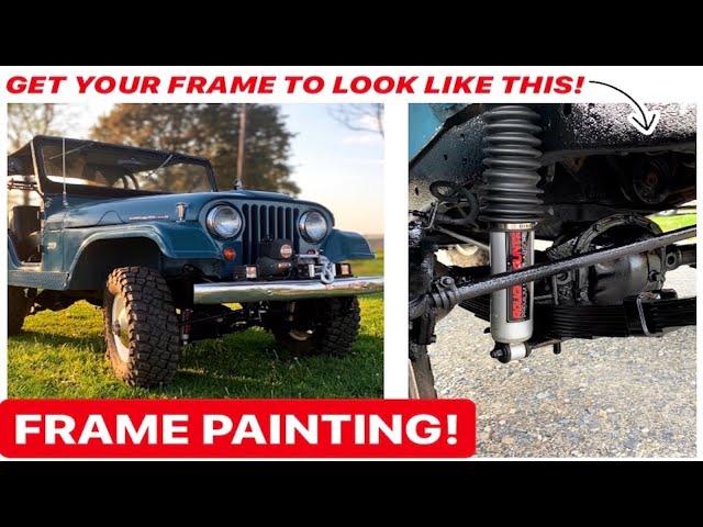 Painting/Rust-proofing my 1965 JEEP CJ5 Frame! What a TRANSFORMATION!