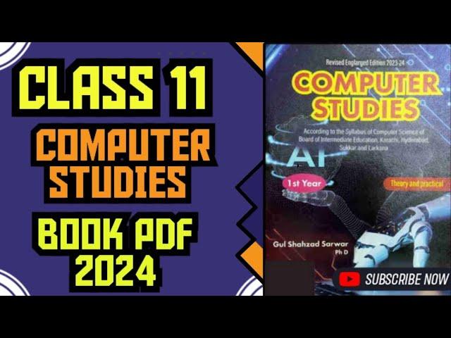 First Year New Computer Studies Book 2024 PDF Sindh Board Academic Avenue