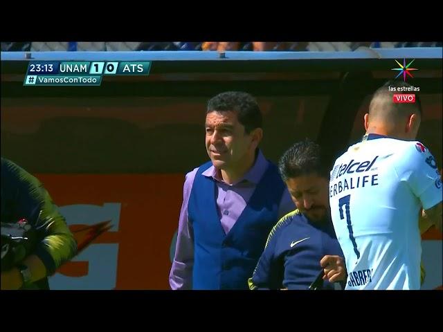 Gol de I. Malcorra | Pumas UNAM 1 - 0 Atlas | Clausura 2019 - Jornada 3 | LIGA Bancomer MX