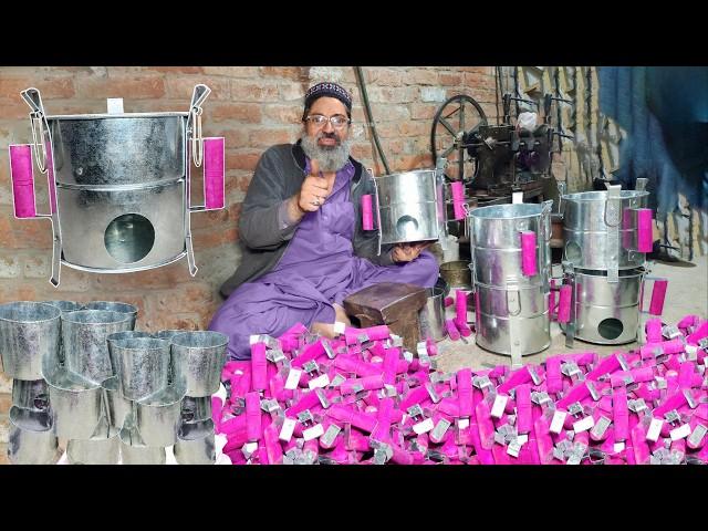 Amazing DIY Charcoal Stove: Master Casting with Metal Sheets!