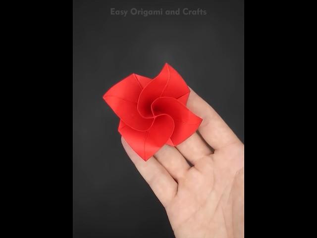 How to make a Paper Flower - Origami Rose -How to Fold - Valentine's Day Gift @EasyOrigamiAndCrafts