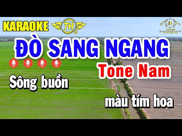 Đò Sang Ngang Karaoke Tone Nam ( Cm ) Nhạc Sống Đỉnh Cao | Trọng Hiếu