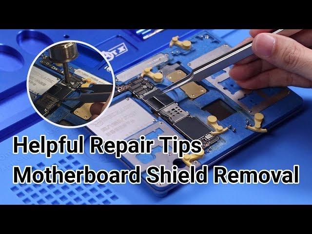 How to Remove Motherboard Shield for iPhone | Motherboard Repair Lesson