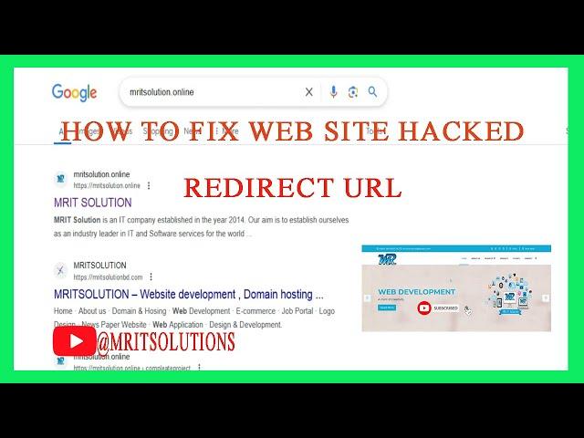 How to Fix a Hacked Website with Redirect URLs | Step-by-Step Guide