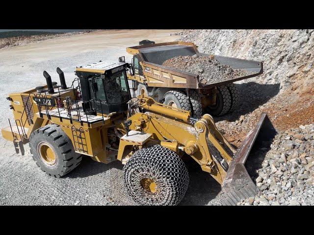 Caterpillar Heavy Equipment In Action On Aggregate Quarries - Interkat SA