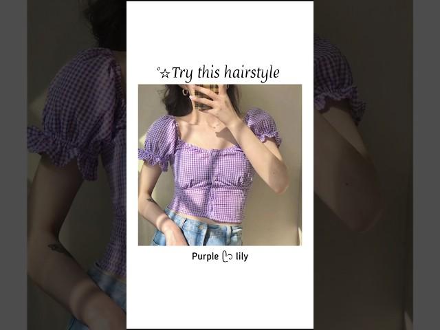 Try this  hairstyle /@PurpleLily-wu3ot #aesthetic #hairstyle #fyp #kpop #shortsfeed #shorts #viral