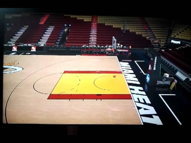 Full court shot with James LeBron