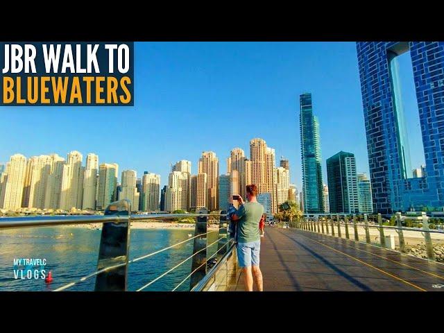 The Walk at Jumeirah Beach Residence to Bluewaters Island Ain Dubai | 4K | Dubai Tourist Attractions