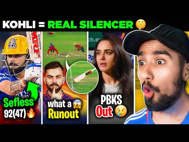 KING KOHLI ne HATERS ko SILENCE kardia  | Virat 92 & run out  | PBKS vs RCB