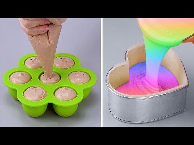 Oddly Satisfying Colorful Cake Decorating Compilation | So Easy Rainbow Cake Tutorials