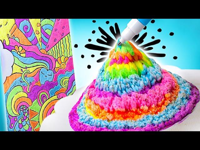 How To Draw Colorful Enchanted Creatures With Magical Puffy Paints 