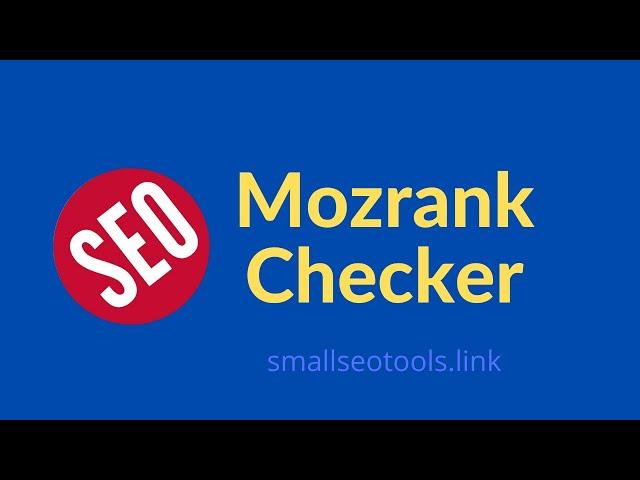 How to Find Moz Rank free  |  Page Authority Score  |  Domain Authority Score | Mozrank Checker