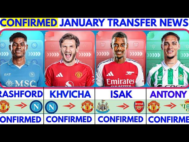 THE LATEST CONFIRMED TRANSFER NEWS AND RUMOURS TRANSFERS 2025|RASHFORD,KHVICHA ISAK,ANTONY