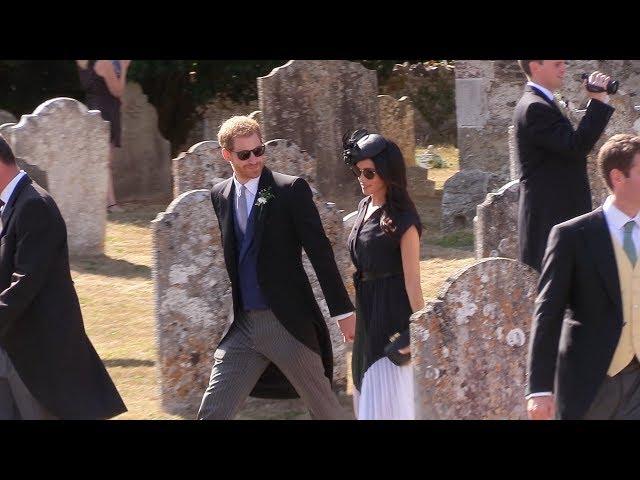 Duke and Duchess of Sussex attending the wedding of Charlie van Straubenzee and Daisy Jenks