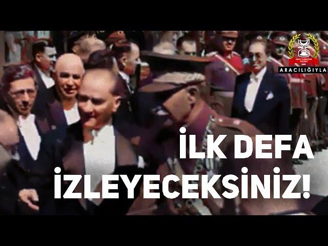 Atatürk, İran Şahı'na hükümeti tanıtıyor, 1934  (Renklendirilmiş)