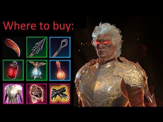 Baldur's Gate 3 - Showing Archer Build and Where to Buy Items