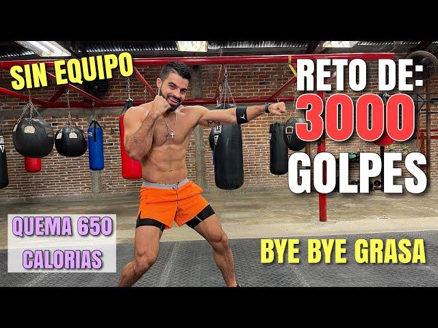 HIIT de Boxeo en Casa (38 Minutos) Reto de 3000 Golpes Sin Equipo