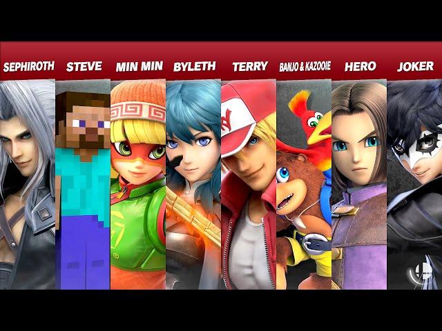 Sephiroth Vs Steve Vs Min Min Vs Byleth Vs Terry Vs Banjo & Kazooie Vs Hero Vs Joker