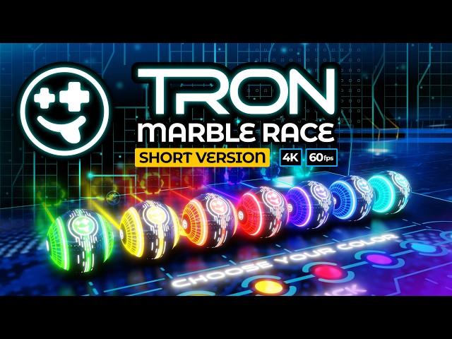 Tron Marble Race - Short Version  | #marbles #marbleracing #marbleraces #tron #techno #sensory #asmr