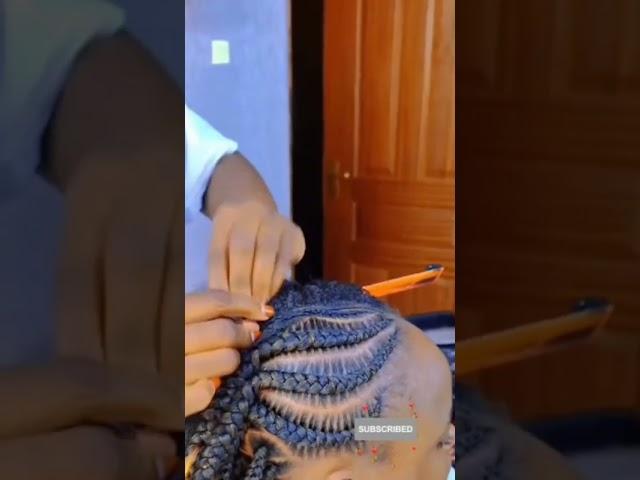 Stitch lines braids #shortsfeed #shortsvideo #hairstyle #braids #subscribe #trending