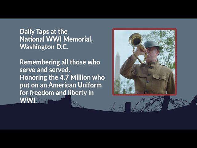 Monday 12/04/2023, Daily Taps at the National WWI Memorial, Washington, D.C.