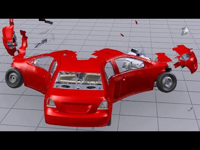 Car Destruction Simulation Dev Reel #2 (BCB, Fracture Modifier)