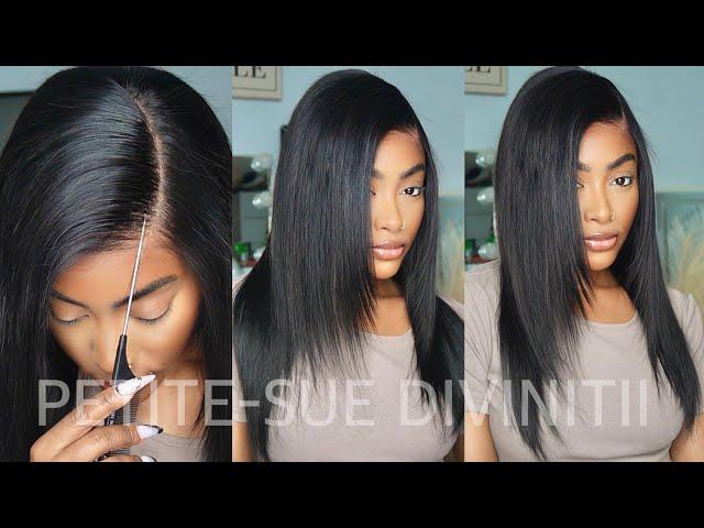 MOST REALISTIC 10x6 GLUELESS WIG *no eartab issues ft. myfirstwig| PETITE-SUE DIVINITII