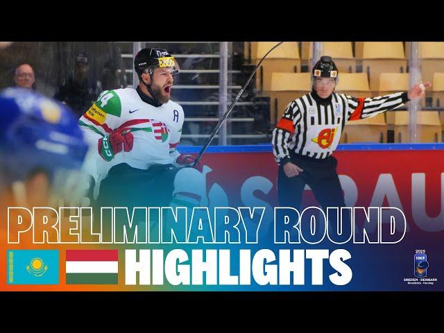 Highlights: KAZAKHSTAN vs HUNGARY | 2025 #MensWorlds #IIHF