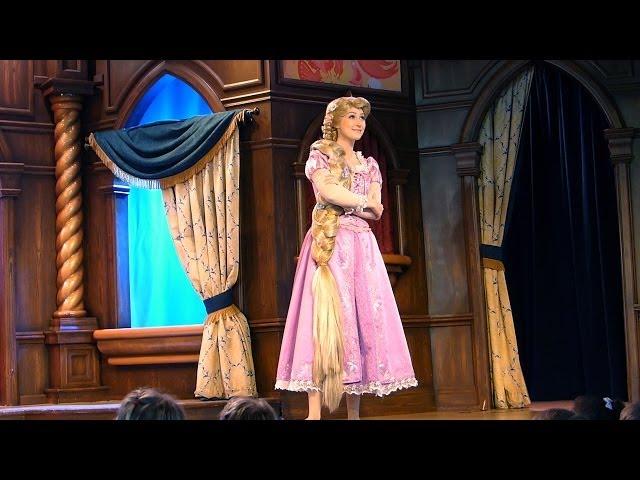 FULL SHOW Funny Princess Rapunzel (Tangled) at the Royal Theatre at Disneyland California