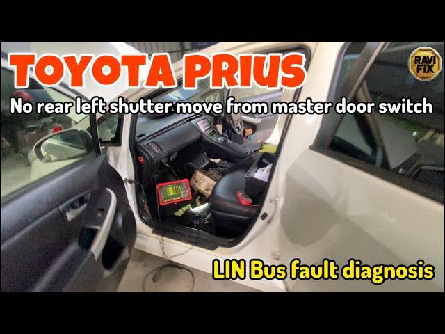 Toyota Prius Rear Left shutter is not working form master switch at the driver’s door. Fault B2324