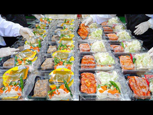 It's amazing! The process of mass production of a popular meal kit food factory in Korea