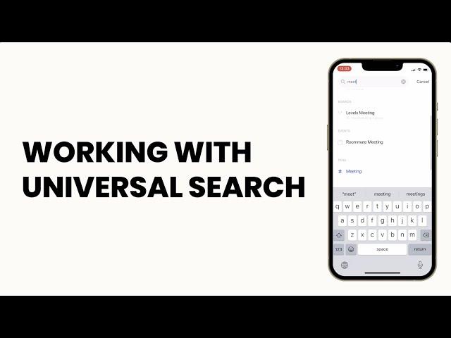 Universal search | iPhone & iPad | Any.do Workspace