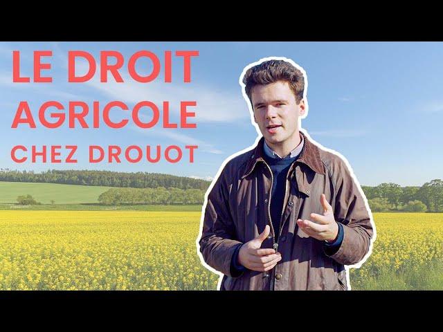 LE DROIT AGRICOLE chez DROUOT: avec Matthieu GRIFFOIN