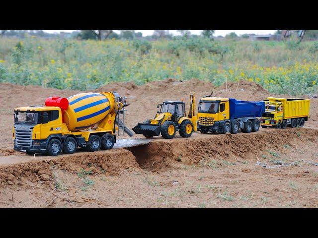 Jcb 5cx backhoe and Tata truck 2518 and Tata Tipper Truck | road construction  | jcb