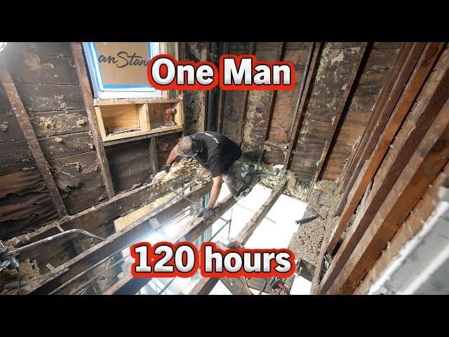 WOW! One Man Remodels an Old 1900s Bathroom | Start to Finish Timelapse