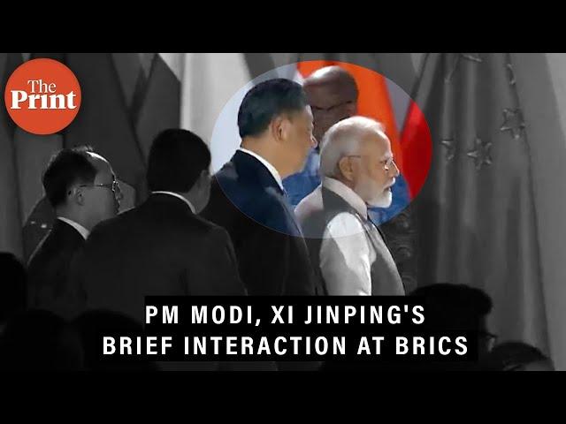 Watch: PM Modi, Chinese President Xi Jinping's brief interaction at BRICS Summit