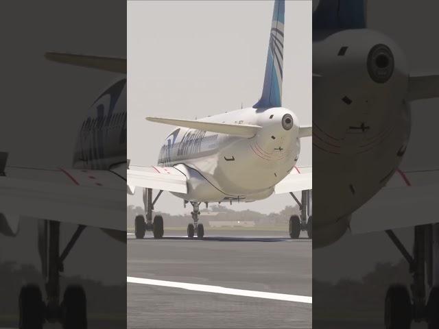 EgyptAir Airbus A320 landing at Entebbe International #flightsimulator  #landingvideo