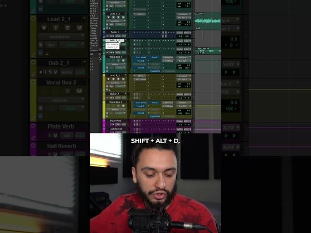 QUICKLY Duplicate Tracks in Pro Tools  #audioengineering #recordingstudio #musicproducer