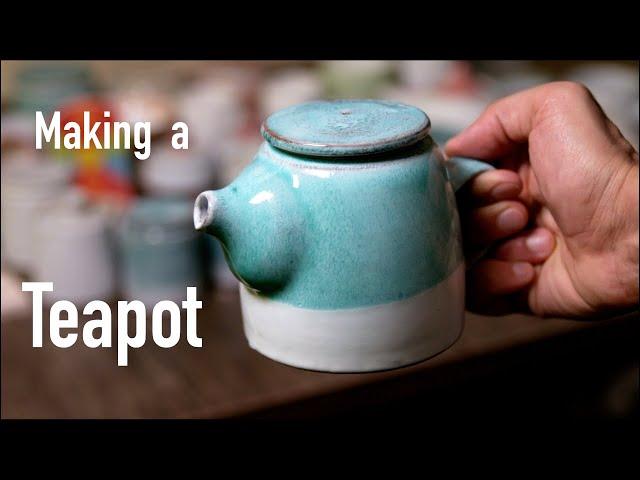 Throwing and Trimming a Teapot. Red Clay. | ASMR