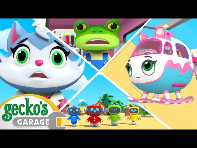 Helena Ice Cream Helicopter | Gecko's Magical World | Animal & Vehicle Cartoons | Cartoons for Kids