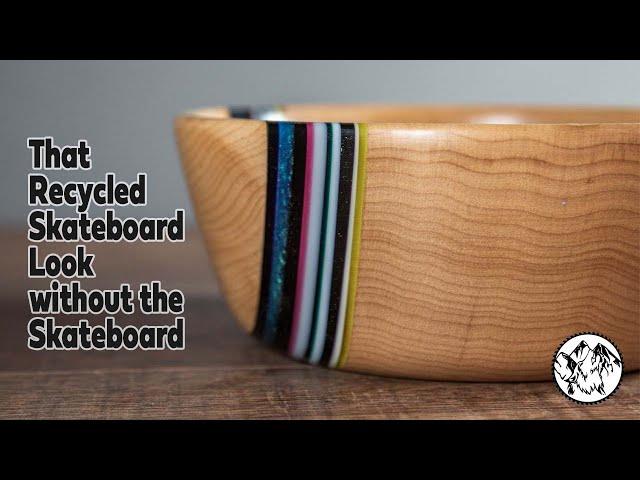 Woodturning: Maple and Fake Recycled Skateboard Bowl