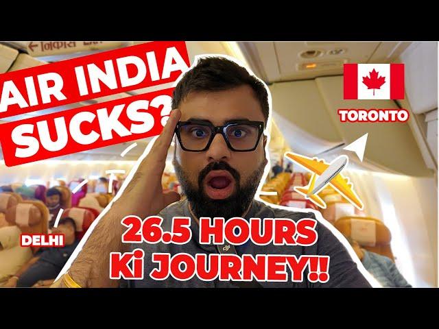 Delhi to Toronto: Air India Flight Review | My longest flight | Free Canada SIM