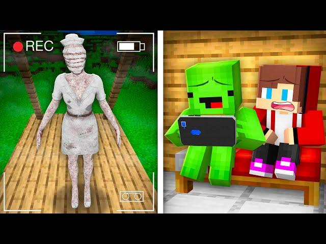 JJ and Mikey Got NURSE OF HORROR on a Hidden Camera in Minecraft! - Maizen