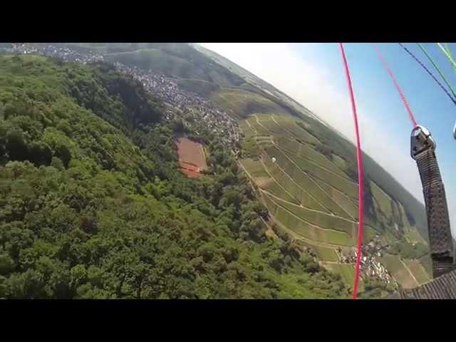 Krausberg - Gleitschirmfliegen über Rotweinreben