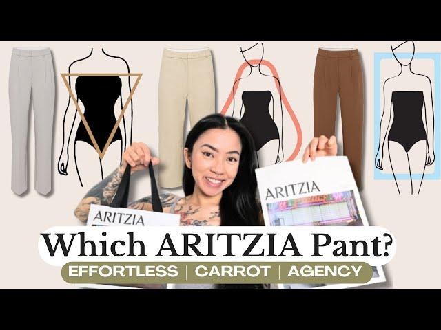 IN-DEPTH ARITZIA PANT REVIEW: Comparing the Effortless, Carrot & Agency Pant | Try-On & Outfit Ideas